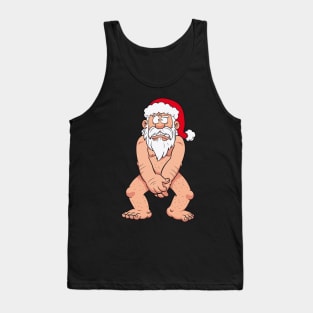 Santa Claus Adult undressed Covering Intimate parts Tank Top